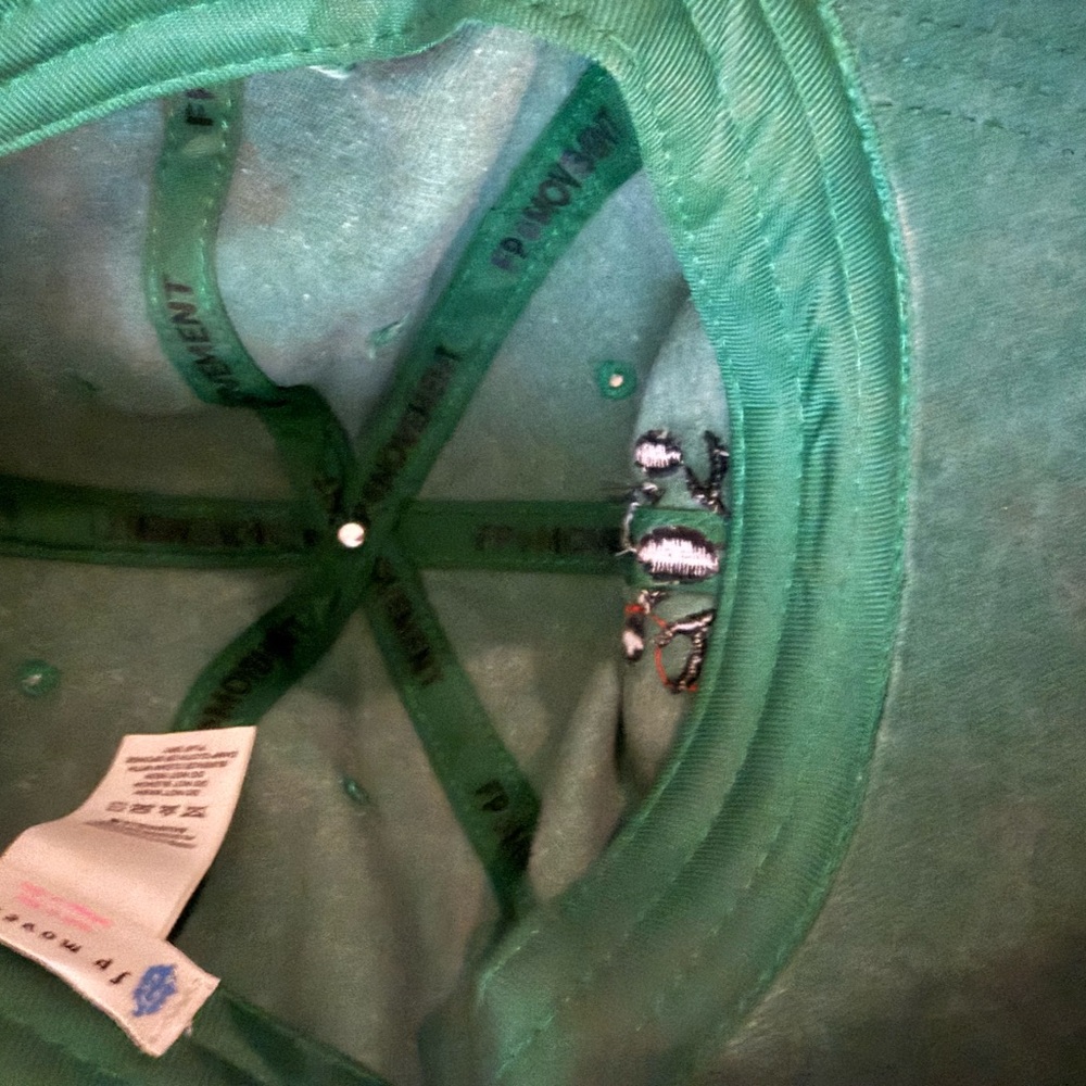 Free People Green Embroidered Baseball Hat Washed Cotton Adjustable - Picture 4 of 4